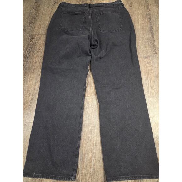 Abercrombie + Fitch NWT Black Wash 90s Relaxed Curvy Love Jeans 18 Long - Picture 5 of 5